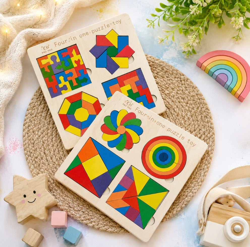 4 in 1 Wooden Puzzle
