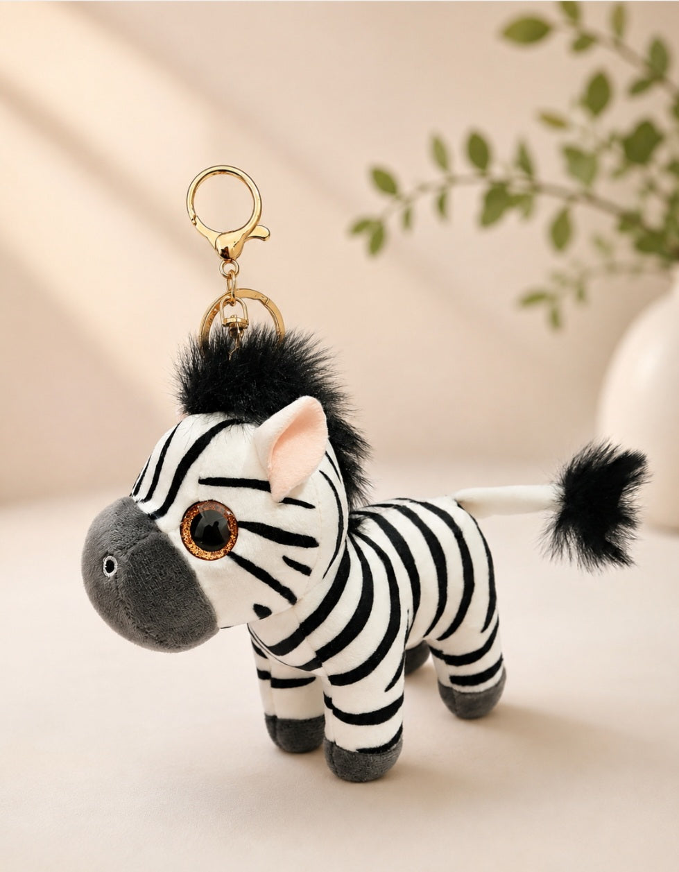 Zebra soft toy Keychain