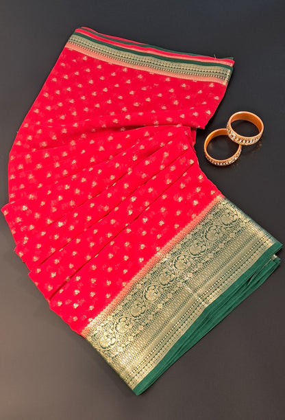 Georgette Banarasi Saree