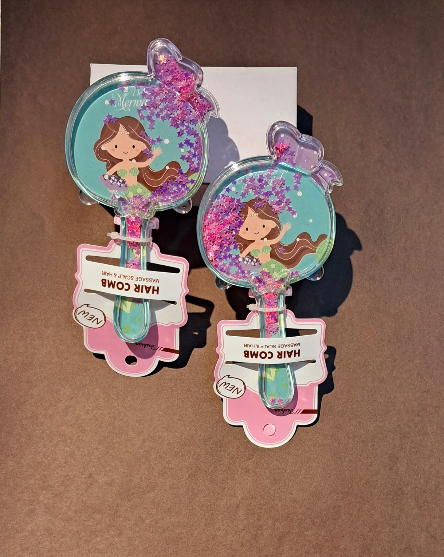 Mermaid Comb with Glitter Stars