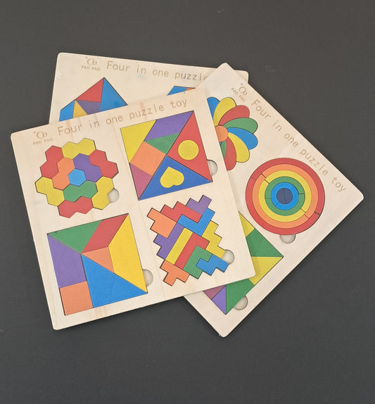 4 in 1 Wooden Puzzle