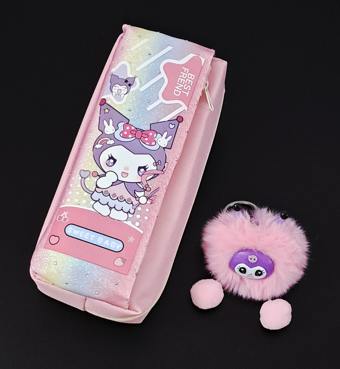 Kuromi Pouch with Keychain