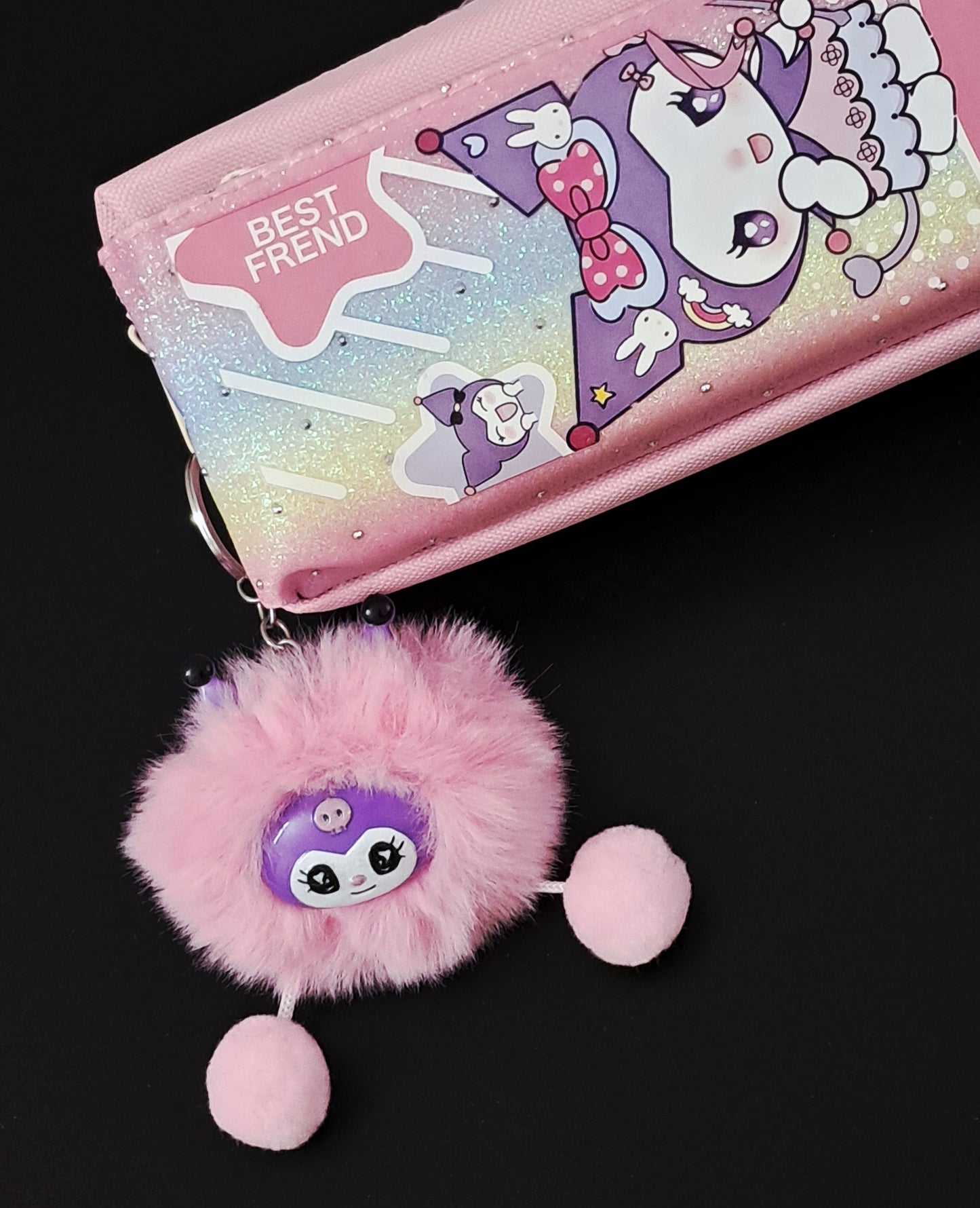 Kuromi Pouch with Keychain