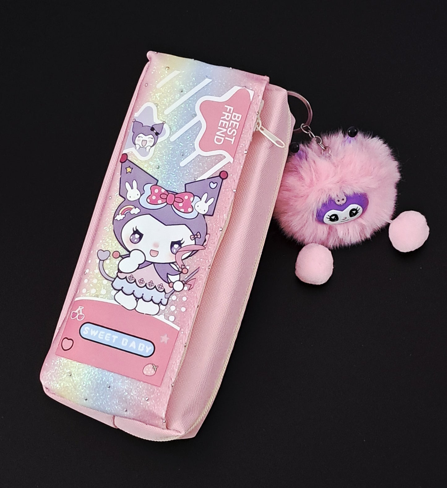 Kuromi Pouch with Keychain