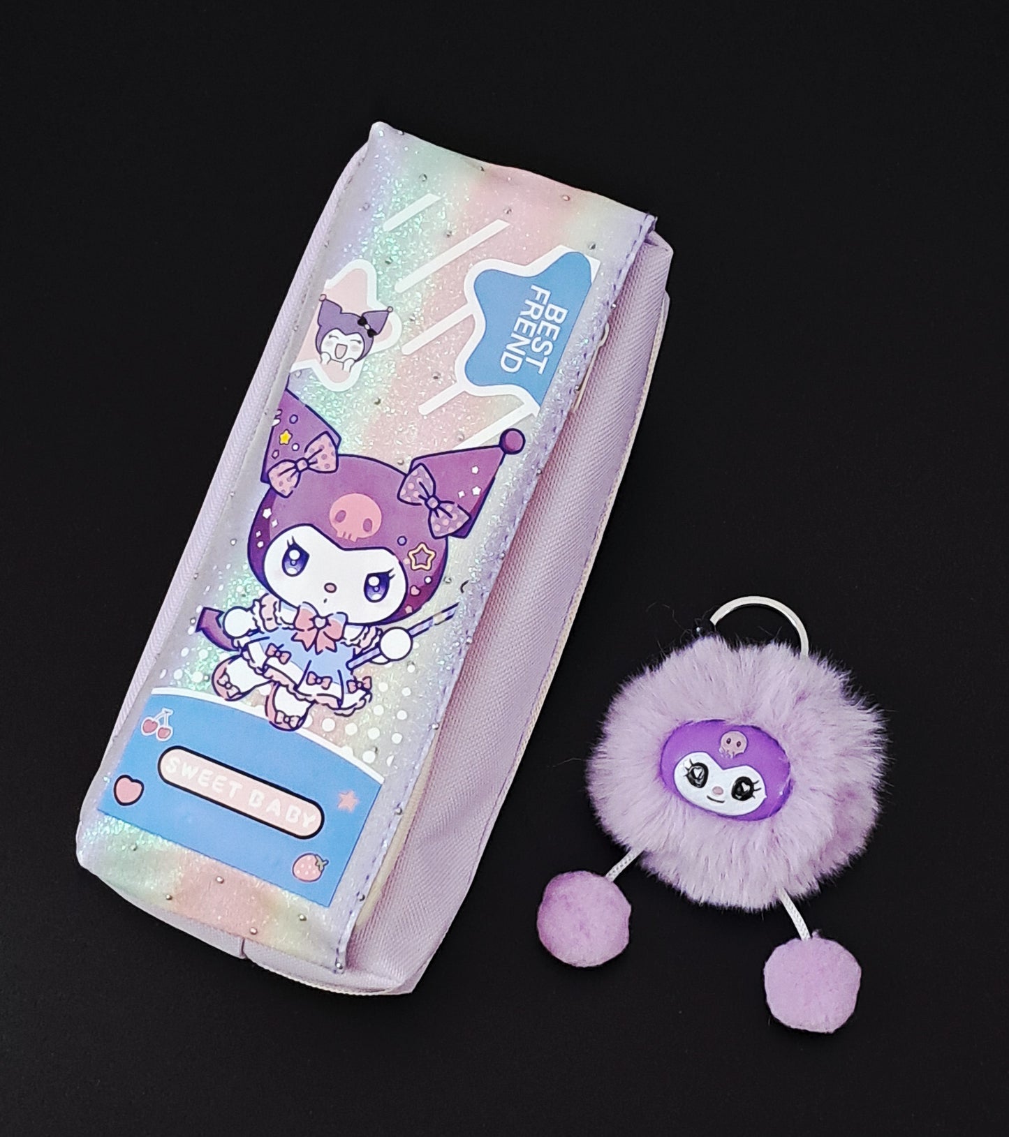 Kuromi Pouch with Keychain