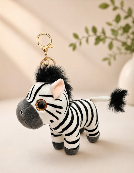 Zebra soft toy Keychain